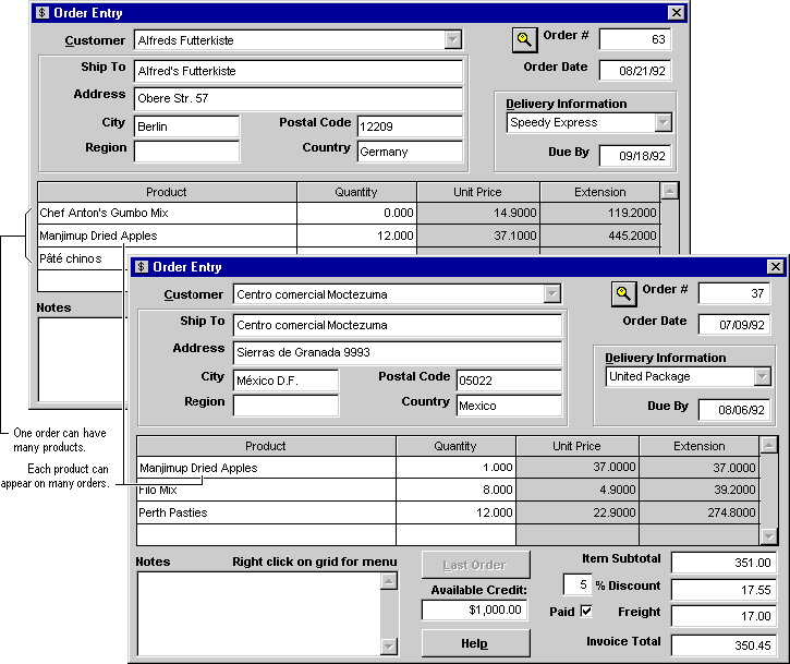 FoxProOrderEntryFields screenshot
